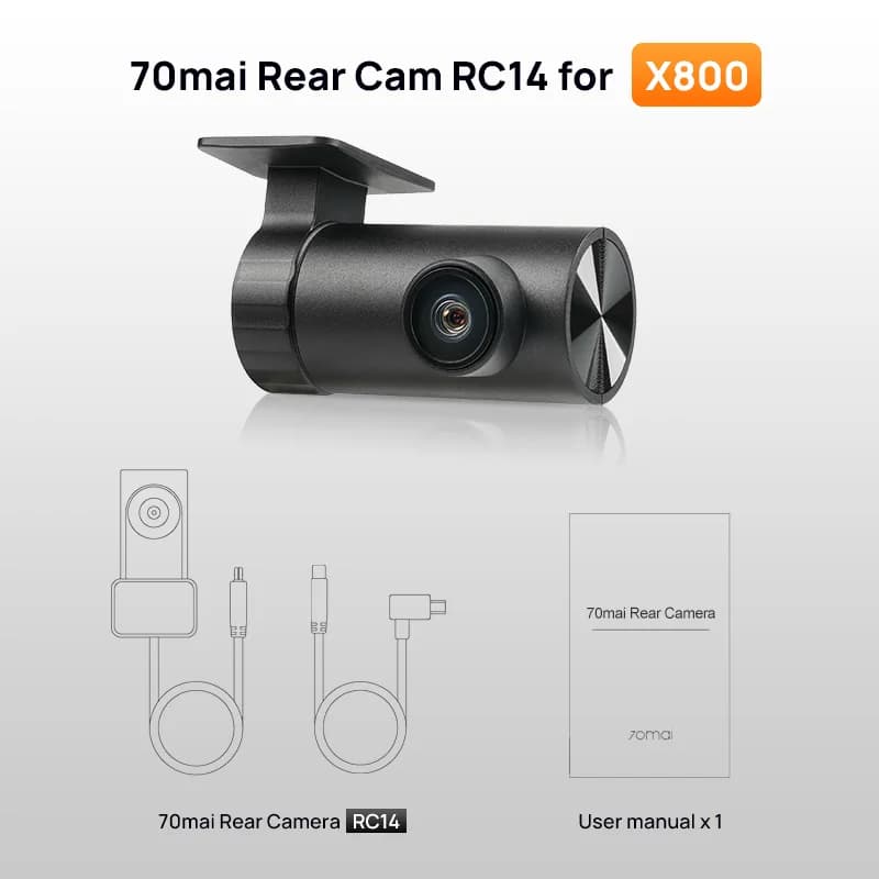 70mai Rear Cam RC06 RC12 RC14 RC22 RC24 RC41 Interior Cam FC02 for 70mai Dash Cam Dual-Channel Recording Parking Recording