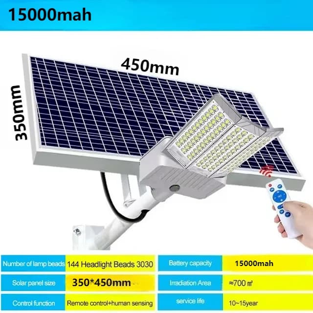 8000W Solar Street Light Outdoor Solar Lights Dusk to Dawn Outside Light with Motion Sensor Solar Parking Lot Lights for Yard