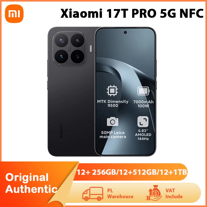 Xiaomi 17T PRO 5G smartphone with NFC processor MediaTek Dimensity 9500 battery 7000mAh fast charging 100W AMOLED 6.83 ''144Hz 50MP OIS camera