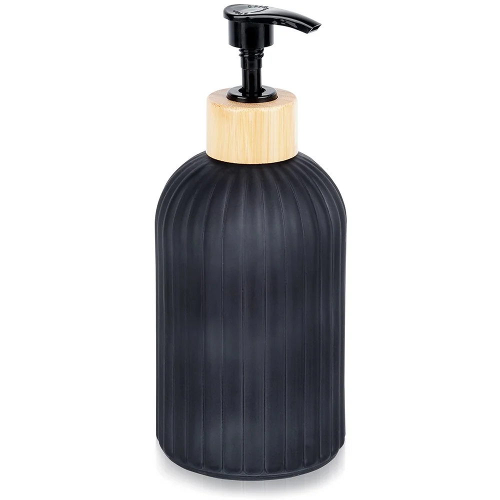 Black Glass Soap Dispenser 400 ml