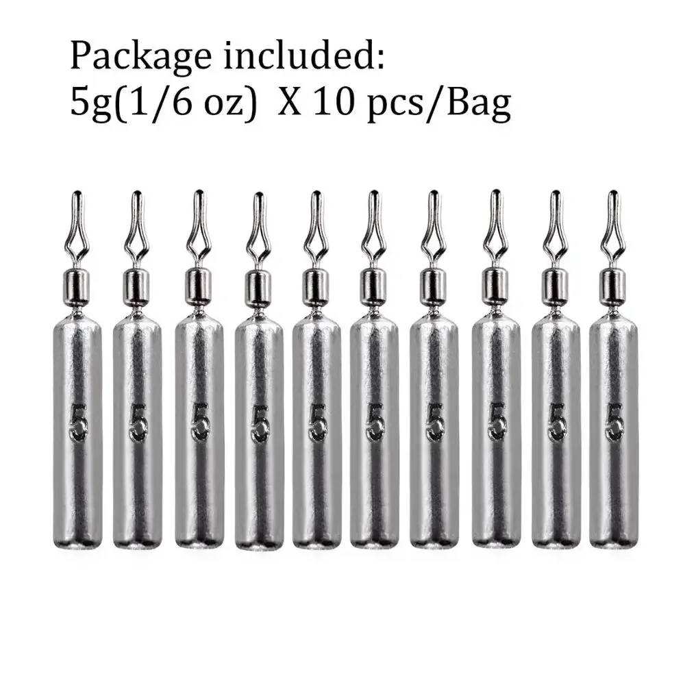 NEW 10pcs Fishing Sinker 3.5g 5g 7g 10g 14g 20g Drop Shot Weight Sinkers Fishing Tackle Accessories