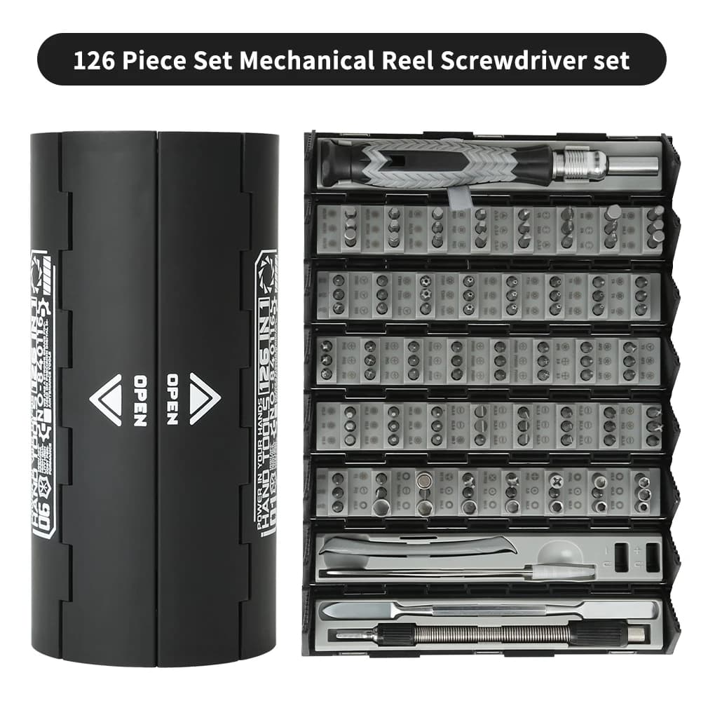 Precision Screwdriver Set 126 in 1 Manual Hand Tool Kit Magnetic Mini Small Bit for Xiaomi Mobile Cellphone Repair Home PC Watch