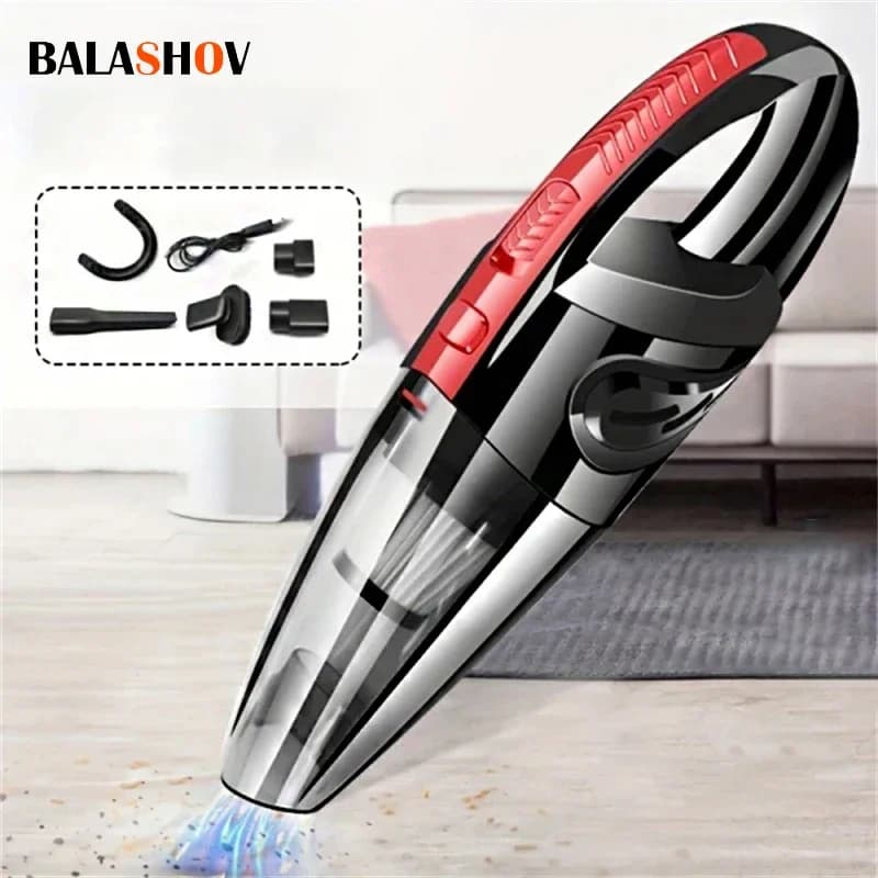 Portable Handheld Wireless Vacuum Cleaner Powerful Suction Rechargeable Cleaning Appliance Quick Charge for Car Home Pet Hair