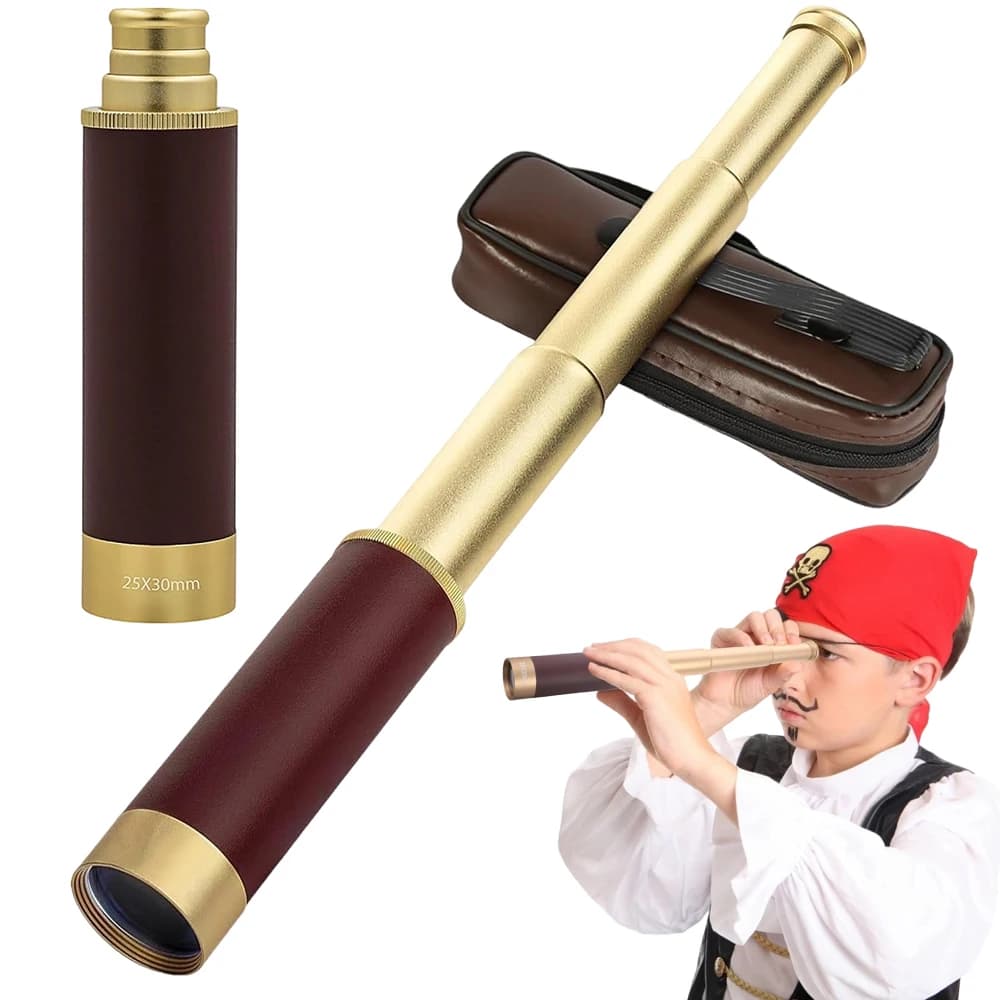 25x Monocular Telescope – Waterproof Dustproof Shockproof – Clear Bright Wide Field – Perfect for Hiking Climbing Bird Watching Wildlife Observing – Includes Leather Case – Outdoor Gift