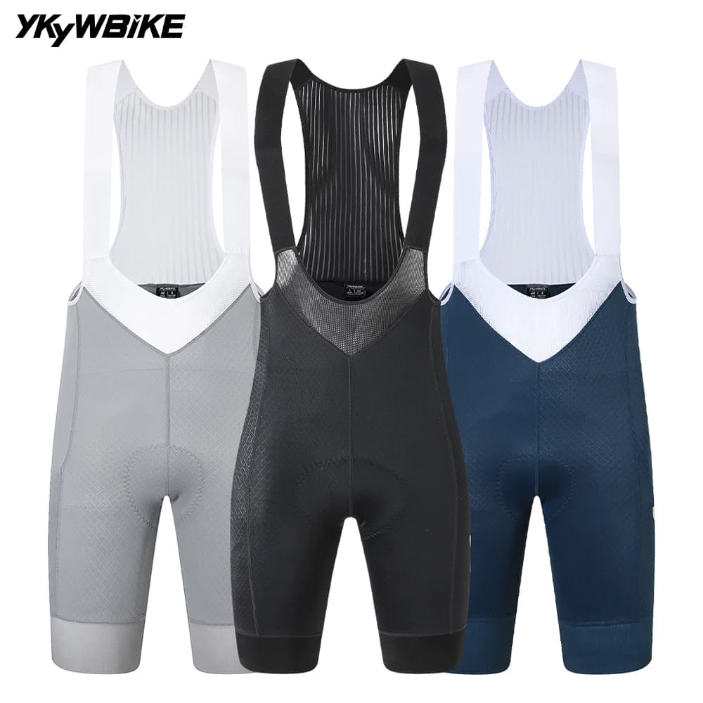 YKYWBIKE 2026 Men's Cycling Bib Short 3 Pockets Summer Road Bike Short Pants Belgium Pad MTB Bicycle Bibs Shorts Pro Team