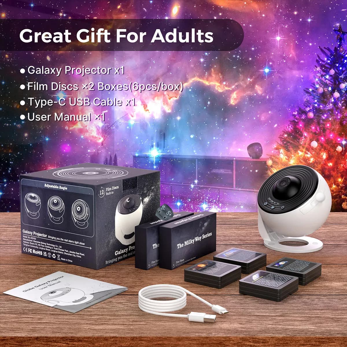 13 in 1 HD Galaxy Projector, Planetarium Star Projector Realistic Starry Sky Night Light ,Solar System Constellation Moon for Kids Bedroom Home Decor