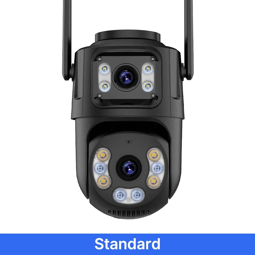 WONSDAR PTZ IP Camera WIFI Dual Lens Dual Screen 4K 6MP HD Security Camera Smart Outdoor Auto Tracking AI Humanoid Detection Color Night Visoin Video Surveillance iCSee