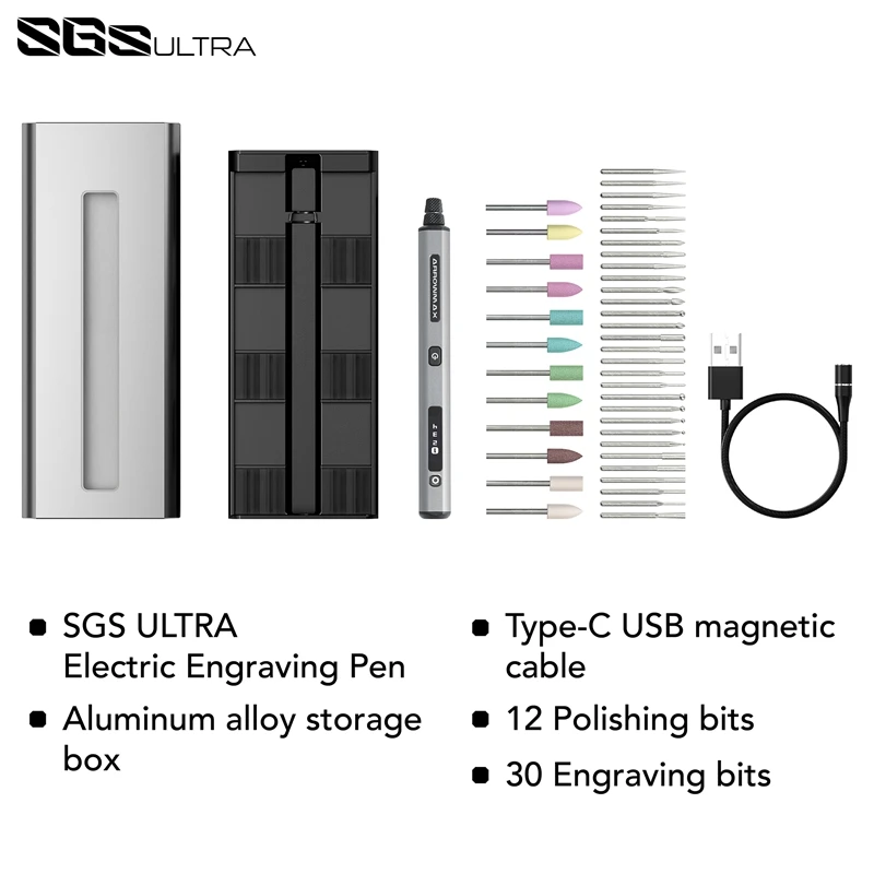 ARROWMAX SGS Engraving Pen Cordless Rotary Tool Kit Electric Mini Grinder with 42 Bits for Crafts Metal Wood Glass Carving