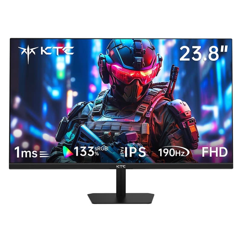 KTC H24F8 Gaming Monitor, 23.8 inch 1920*1080 16:9 Fast IPS Screen, 190Hz Refresh Rate, 1ms Response Time, HDR10, 135% sRGB, Adaptive Sync, Dynamic Action Sync, Game Assist, Low Blue Light & Flicker-free