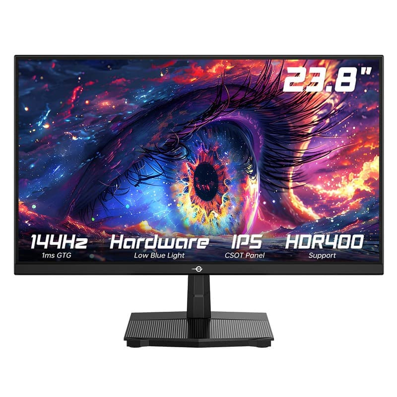 Refurbished TITAN ARMY P2418C Office Monitor, 23.8 inch 1920*1080 16:9 CSOT IPS Screen, 144Hz Refresh Rate, 1500:1 Contrast Ratio, 178° Viewing Angle, HDR400, 6 Scenario Modes, Low Blue Light & Flicker-free, Supports VESA Mount