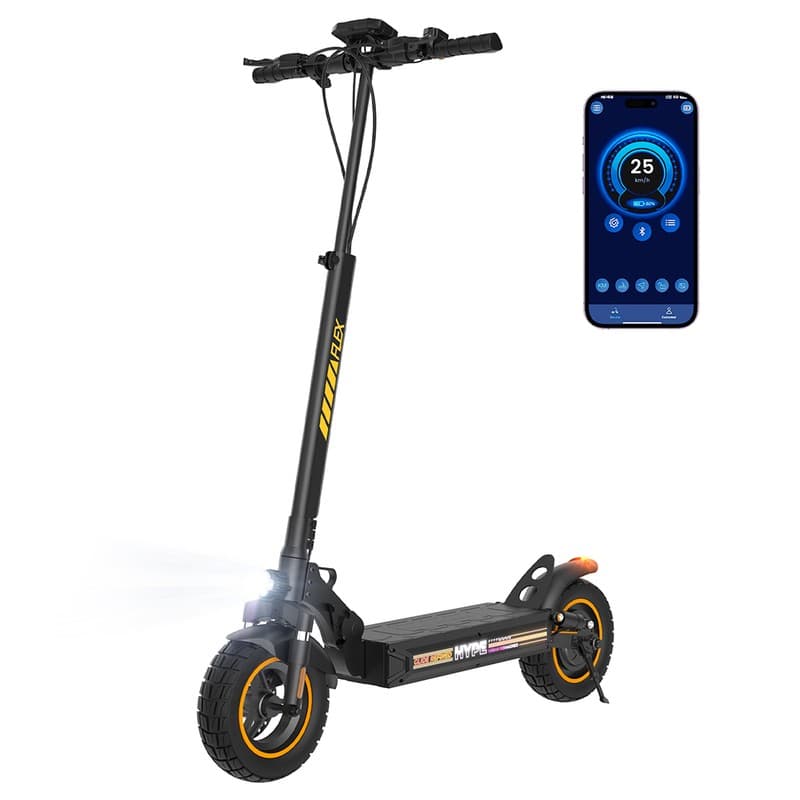 W9air Electric Scooter, 500W Motor, 48V10Ah Battery, 25km/h Max Speed, 40km Range, 10-Inch Off-Road Tires, Front & Rear Suspension, 30° Climbing, 150kg Max Load