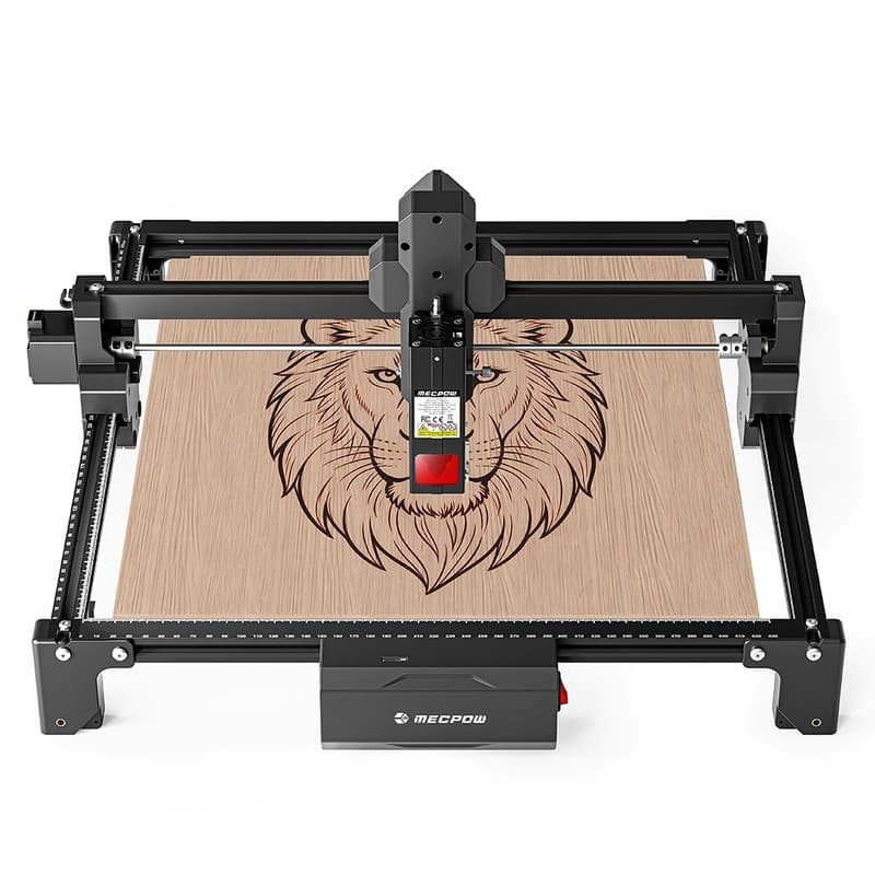 Mecpow X3S 12W Laser Engraver and Cutter, WiFi Control, 0.06×0.08mm Precision, 10000mm/min Speed, 360×360mm Work Area