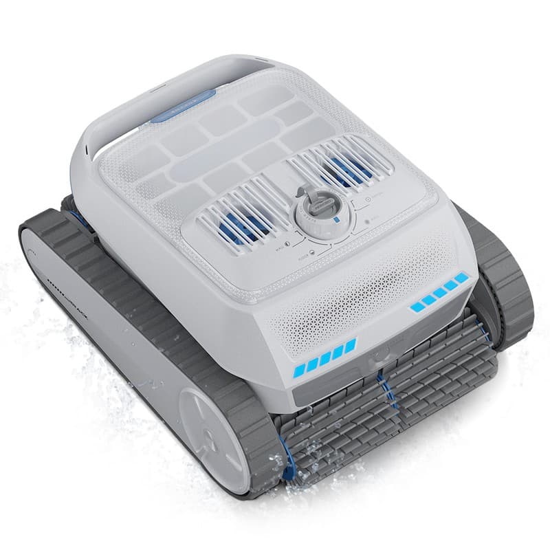 AIRROBO CP402 Cordless Robotic Pool Cleaner, Smart Path Planning, 4 Motors & Dual Roller Brushes, 10400mAh Battery, 2H Runtime, 10× Cleaning Efficiency, Floor/Wall/Waterline Cleaning, 90° Wall Climbing, 4L Top-Load Filter, IP68