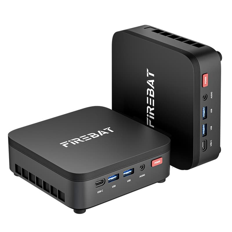 FIREBAT R3 Mini PC, AMD Ryzen 3 4300U Quad-Core Up to 3.7GHz, 16GB LPDDR4 512GB SSD, AMD Radeon Graphics, HDMI + DP + USB-C Triple 4K Display, Dual M.2 Expansion, Gigabit RJ45 WiFi 6 Bluetooth 5.2, 6×USB Ports