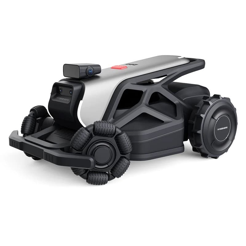 AIRSEEKERS TRON Robotic Lawn Mower, RTK + VIO + 3D Vision Navigation, 15Ah Battery, 200m²/h Efficiency, 300mm Cutting Width, 33° Slope Climbing, Full Coverage Path Planning, IPX6 Waterproof, App Control, 3H Runtime, Auto Charging