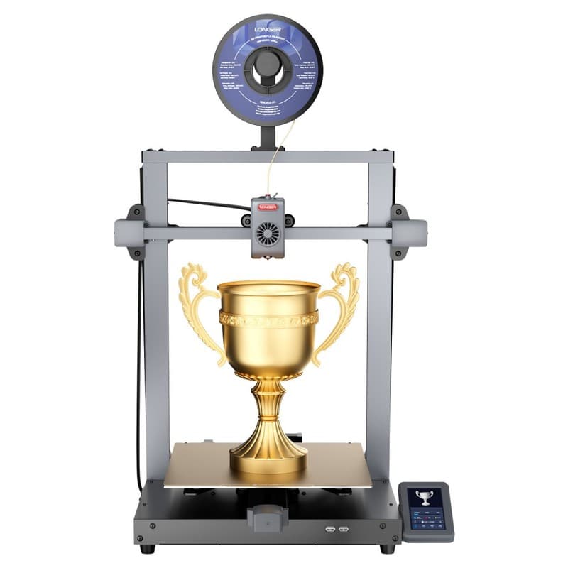 LONGER LK10 Plus 3D Printer, 500mm/s High Speed, 0.1mm Accuracy, 320×320×400mm Build Volume, Full Auto Leveling, 4.3-inch Touchscreen, Dual Z-Axis, 300°C Hotend, WiFi/LAN/USB Connectivity, High-Flow Direct Drive