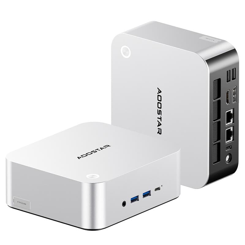 AOOSTAR MACO Mini PC, AMD Ryzen 7 PRO 8845HS 8-Core 16-Thread Processor Up to 5.1GHz, Radeon 780M Graphics, 24GB DDR5 5600MHz RAM, 1TB PCIe 4.0 SSD, OCuLink eGPU Support, Dual 2.5G LAN, WiFi 6, USB4*2, Quad Display Output