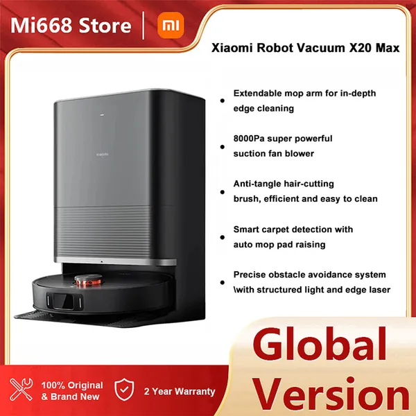 Global Version Xiaomi Robot Vacuum X20 Max Vacuum Cleaner
