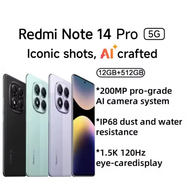 Global Version Xiaomi Redmi Note 14 Pro 5G (12GB+512GB)